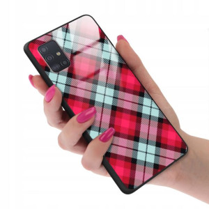 Etui GLASS do SAMSUNG A51 Kratka Pattern Top Wzory