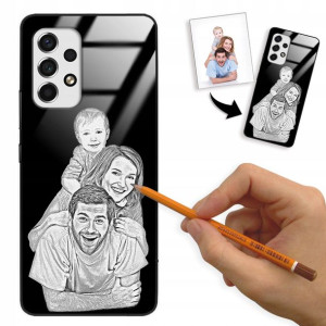 Etui Glass do SAMSUNG A53 5G Rysunek Własne Foto