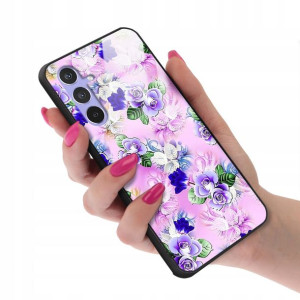 Etui Glass do SAMSUNG A54 5G Kwiaty Wiosenne Wzory