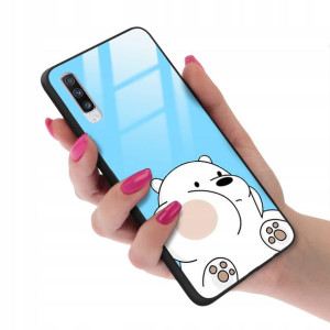 Etui Glass do SAMSUNG A70S We Bare Bears Top Wzory