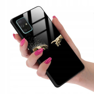 Etui Glass do SAMSUNG A71 Case Aniołki Angel Wzory