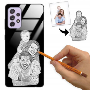 Etui Glass do SAMSUNG A72 5G Rysunek Własne Foto
