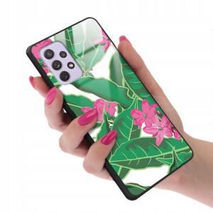 Etui GLASS do SAMSUNG A72 Kwiaty Wiosenne Wzory