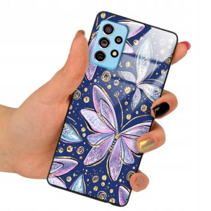 Etui GLASS do SAMSUNG A73 5G Case Motyle Top Wzory