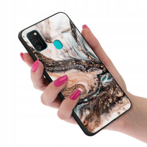 Etui Glass do SAMSUNG M21 Marmurki Marble Wzory