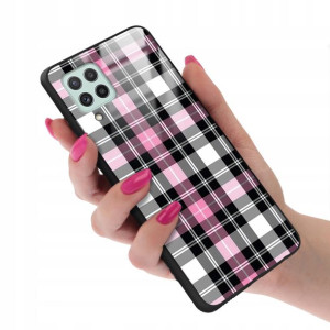 Etui GLASS do SAMSUNG M22 4G Kratka Pattern Wzory