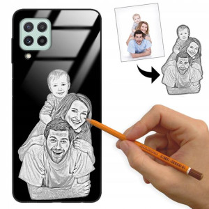 Etui Glass do SAMSUNG M22 4G Rysunek Własne Foto