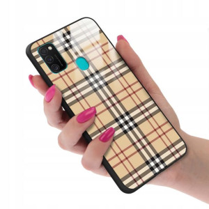 Etui GLASS do SAMSUNG M30s Kratka Pattern Wzory