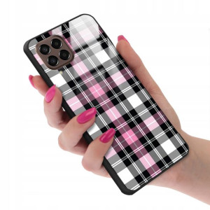Etui GLASS do SAMSUNG M33 5G Kratka Pattern Wzory