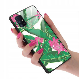 Etui GLASS do SAMSUNG M51 Kwiaty Wiosenne Wzory