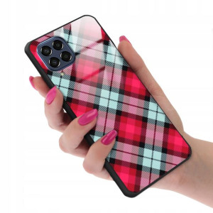 Etui GLASS do SAMSUNG M53 5G Kratka Pattern Wzory