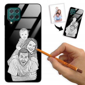 Etui Glass do SAMSUNG M62 Rysunek Własne Zdjęcie