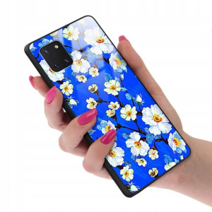 Etui Glass do SAMSUNG NOTE 10 LITE Kwiaty Wzory