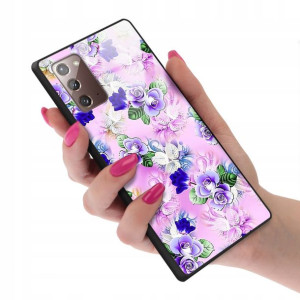 Etui Glass do SAMSUNG NOTE 20 Kwiaty Spring Wzory