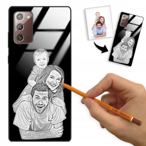 Etui Glass do SAMSUNG NOTE 20 Rysunek Własne Foto