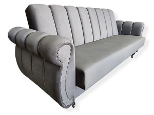 sofa rozkładana FUNKCJA SPANIA muszelka kanapa 140 łóżko wersalka pojemnik