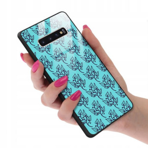 Etui GLASS do SAMSUNG S10 PLUS Kwiaty Wiosna Wzory