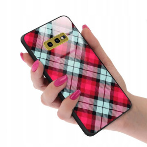 Etui GLASS do SAMSUNG S10e Kratka Pattern Wzory