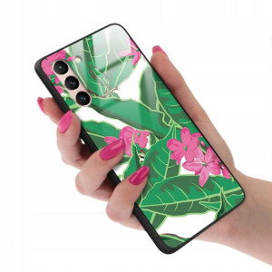 Etui GLASS do SAMSUNG S21 Kwiaty Wiosenne Wzory