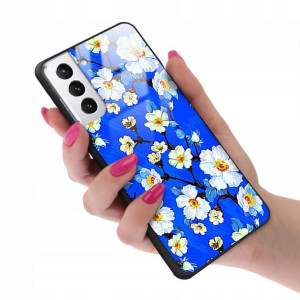 Etui Glass do SAMSUNG S21 PLUS 5G Kwiaty Top Wzory