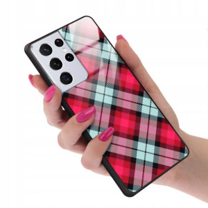 Etui GLASS do SAMSUNG S21 ULTRA 5G Kratka Wzory