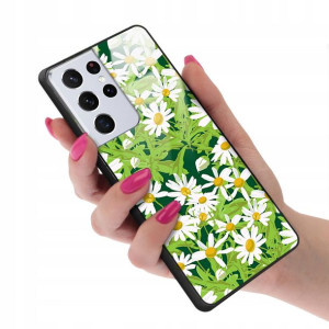 Etui GLASS do SAMSUNG S21 ULTRA Kwiatowe Top Wzory