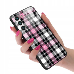 Etui GLASS do SAMSUNG S22 Kratka Pattern Top Wzory