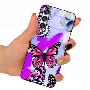 Etui Glass do SAMSUNG S22 Motyle Butterfly Wzory