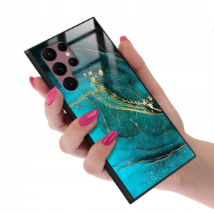 Etui Glass do SAMSUNG S22 ULTRA Marmurki Top Wzory