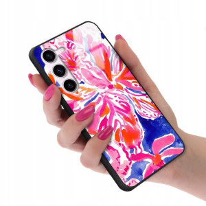 Etui Glass do SAMSUNG S23 Kwiaty Flower Top Wzory