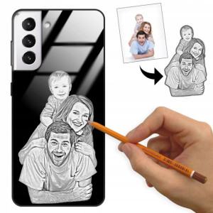 Etui Glass do SAMSUNG S30 PLUS Rysunek Własne Foto