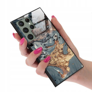 Etui Glass do SASMUNG S23 ULTRA Marmurki Top Wzory