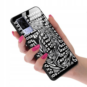 Etui Glass do VIVO S9E Mistake Black Modne Wzory