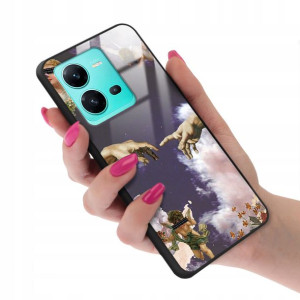 Etui GLASS do VIVO V25 5G Angel Aniołki Top Wzory