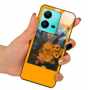 Etui GLASS do VIVO V25 5G Case Impresja Gogh Wzory