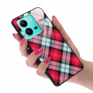 Etui GLASS do VIVO V25 5G Kratka Pattern Top Wzory