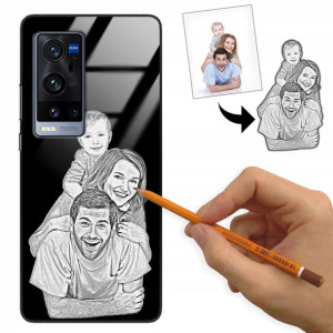 Etui Glass do VIVO X60 PRO PLUS Szkic Rysunek Foto