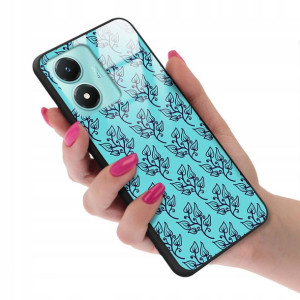 Etui GLASS do VIVO Y02S Kwiatowe Wiosenne Wzory