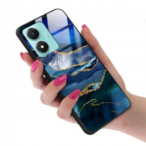 Etui GLASS do VIVO Y02S Marmurki Marble Top Wzory