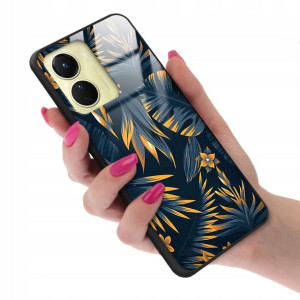 Etui GLASS do VIVO Y16 4G Botanic Liście Top Wzory