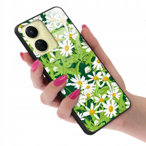 Etui GLASS do VIVO Y16 4G Kwiaty Wiosenne Wzory