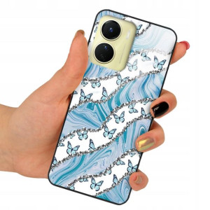 Etui GLASS do VIVO Y16 4G Motyle Butterfly Wzory