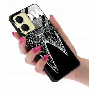 Etui Glass do VIVO Y16 4G No Space Black Top Wzory