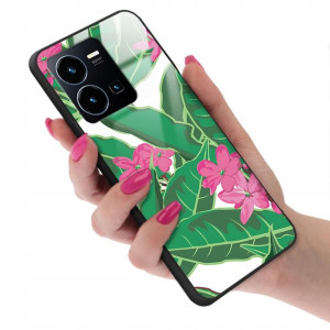 Etui GLASS do VIVO Y22S Kwiatowe Wiosenne Wzory