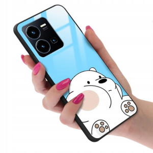 Etui GLASS do VIVO Y22S We Bare Bears Miś Wzory