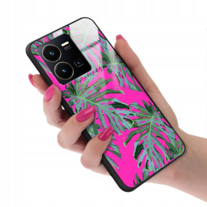 Etui GLASS do VIVO Y35 Case Botanic Liście Wzory
