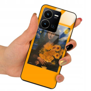 Etui GLASS do VIVO Y35 Case Impresja Gogh Wzory