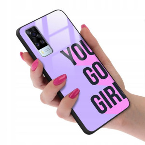 Etui Glass do VIVO Y51 2020 Kobiece Girl Top Wzory