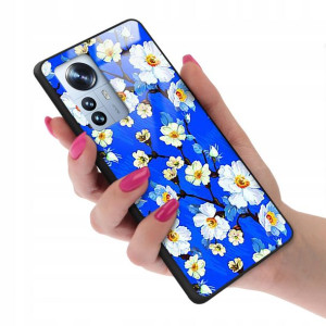 Etui Glass do XIAOMI 12 PRO Wiosenne Flower Wzory