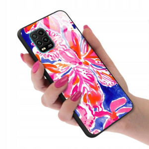 Etui Glass do XIAOMI MI 10 LITE Kwiaty Top Wzory